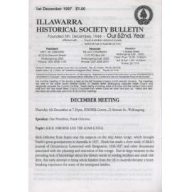Illawarra Historical Society Bulletin December 1997
