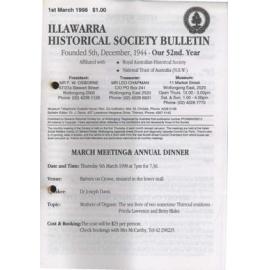 Illawarra Historical Society Bulletin March 1998