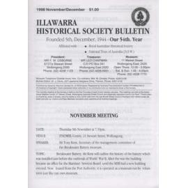Illawarra Historical Society Bulletin November-December 1998