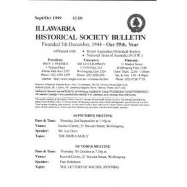Illawarra Historical Society Bulletin September-October 1999