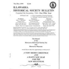 Illawarra Historical Society Bulletin November-December 1999
