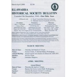 Illawarra Historical Society Bulletin March-April 2000