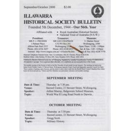 Illawarra Historical Society Bulletin September-October 2000