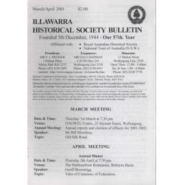 Illawarra Historical Society Bulletin March-April 2001