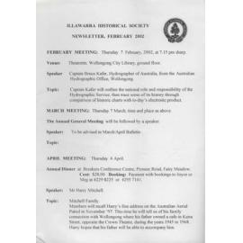Illawarra Historical Society Bulletin February 2002