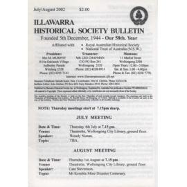 Illawarra Historical Society Bulletin July-August 2002