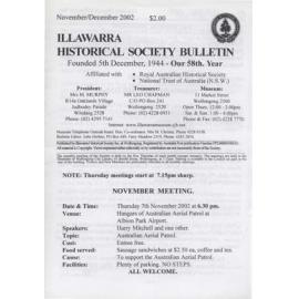 Illawarra Historical Society Bulletin November-December 2002