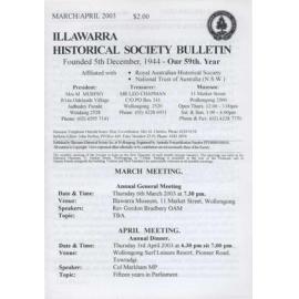 Illawarra Historical Society Bulletin March-April 2003
