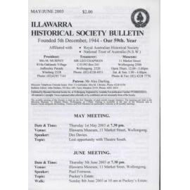 Illawarra Historical Society Bulletin May-June 2003 
