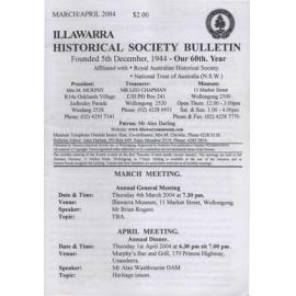 Illawarra Historical Society Bulletin March-April 2004