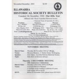 Illawarra Historical Society Bulletin November-December 2004