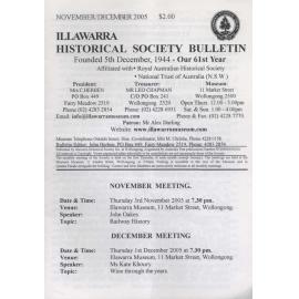 Illawarra Historical Society Bulletin November-December 2005