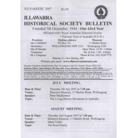 Illawarra Historical Society Bulletin July-August 2007