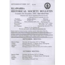 Illawarra Historical Society Bulletin September-October 2007