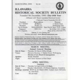 Illawarra Historical Society Bulletin March-April 2008