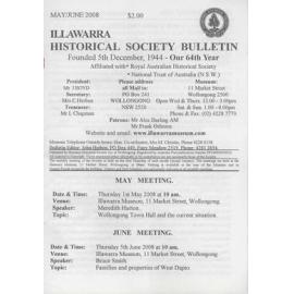 Illawarra Historical Society Bulletin May-June 2008 