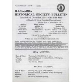 Illawarra Historical Society Bulletin July-August 2008