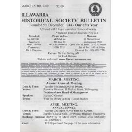 Illawarra Historical Society Bulletin March-April 2009