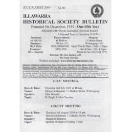 Illawarra Historical Society Bulletin July-August 2009