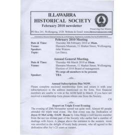 Illawarra Historical Society Bulletin February 2010
