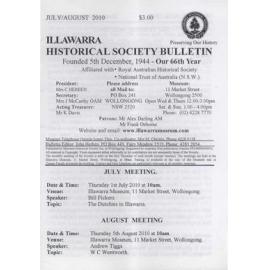 Illawarra Historical Society Bulletin July-August 2010