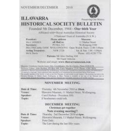 Illawarra Historical Society Bulletin November-December 2010