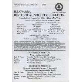 Illawarra Historical Society Bulletin November-December 2011
