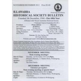 Illawarra Historical Society Bulletin November-December 2012