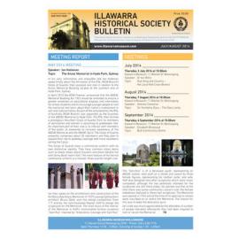 Illawarra Historical Society Bulletin July-August 2014