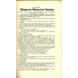 Illawarra Historical Society Bulletin February 1960