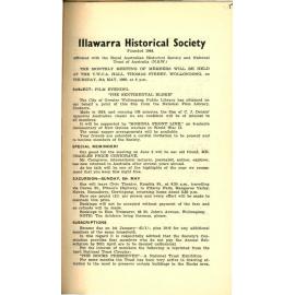 Illawarra Historical Society Bulletin April 1960