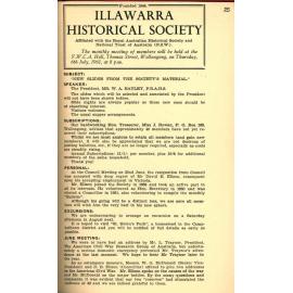 Illawarra Historical Society Bulletin June 1961