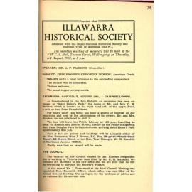 Illawarra Historical Society Bulletin July 1961