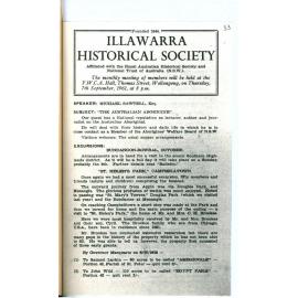 Illawarra Historical Society Bulletin August 1961