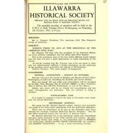 Illawarra Historical Society Bulletin September 1961