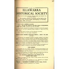 Illawarra Historical Society Bulletin May 1962