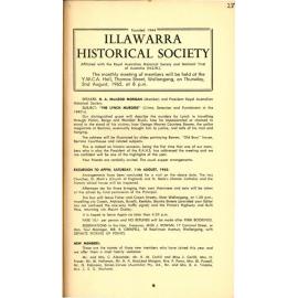 Illawarra Historical Society Bulletin July 1962