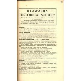 Illawarra Historical Society Bulletin September 1962