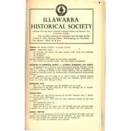 Illawarra Historical Society Bulletin February 1963