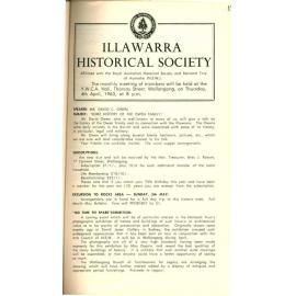 Illawarra Historical Society Bulletin March 1963