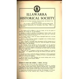 Illawarra Historical Society Bulletin April 1963
