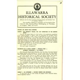 Illawarra Historical Society Bulletin July 1963