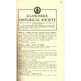 Illawarra Historical Society Bulletin August 1964