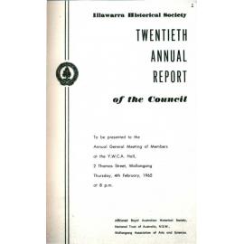 20th Annual Report of the Illawarra Historical Society 1964