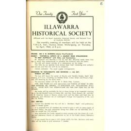 Illawarra Historical Society Bulletin March 1965