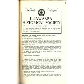 Illawarra Historical Society Bulletin June 1965