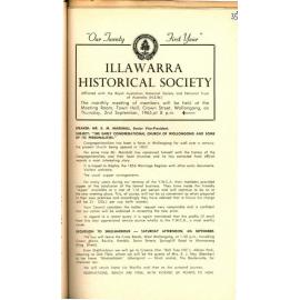 Illawarra Historical Society Bulletin August 1965