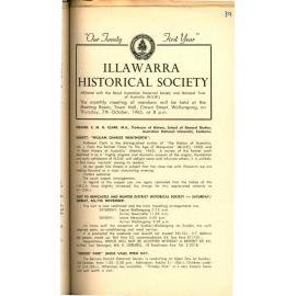 Illawarra Historical Society Bulletin September 1965