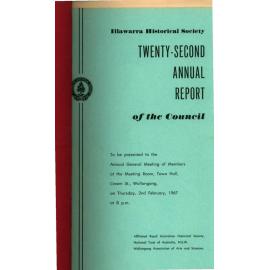 22nd Annual Report of the Illawarra Historical Society 1966