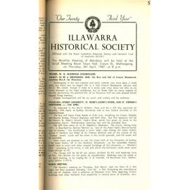 Illawarra Historical Society Bulletin March 1967